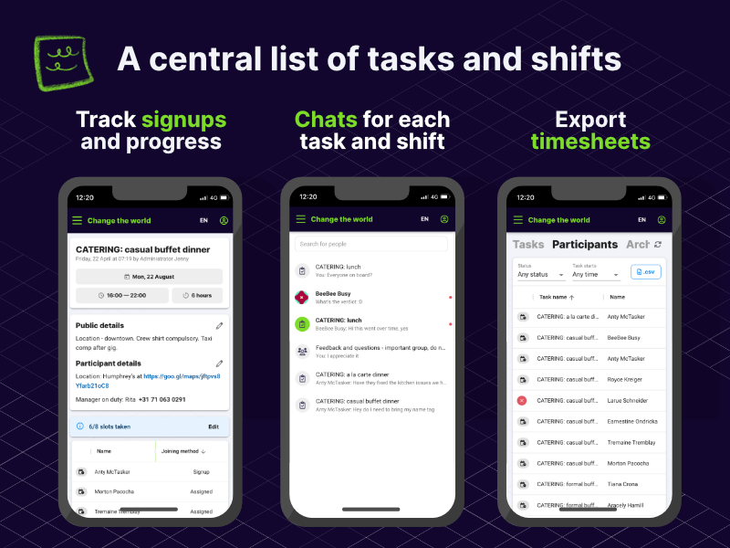 screenshot of Zelos Team Management